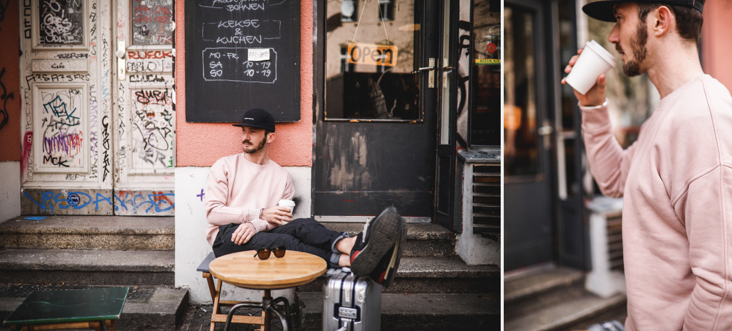 Leisure in L.A. Hoodie: REVIEW. Hose: MC Neal. Cap: Herschel.